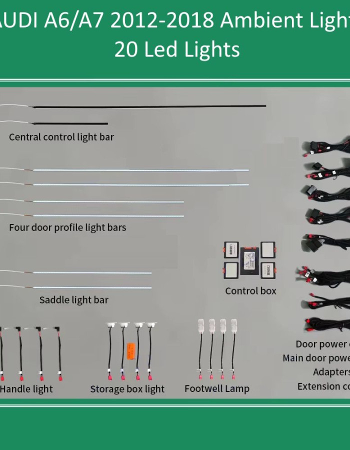 DIQ AMBIENT AUDI A6/A7 (Digital iQ Ambient Light for Audi A6/A7 mod. 2012-2018 with 20 Lights)
