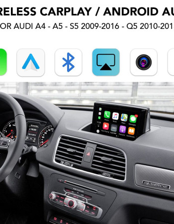 DIGITAL IQ AD 210 CPA (WIRELESS CARPLAY / ANDROID AUTO BOX with 2 CAMERA IN for AUDI A4 - A5 - S5 mod. 2009-2016 - Q5 mod. 2010-2018 with MMI 2G)