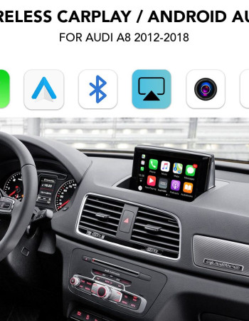 DIGITAL IQ AD 505Q CPA (WIRELESS CARPLAY / ANDROID AUTO BOX with 2 CAMERA IN for AUDI A8 mod. 2012-2018 with MMI 3G and 6.5'' - 7'' screen)