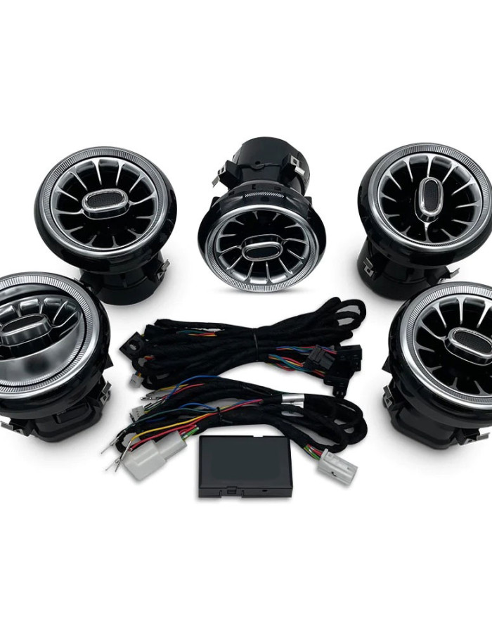 DIQ AMBIENT 8176 GB - AIRVENTS for BENZ A-CLA-GLA mod. 2012-2019 (Digital iQ Turbine Air Vent Ambient Light Kit for MERCEDES A - CLA - GLA mod. 2012-2020)