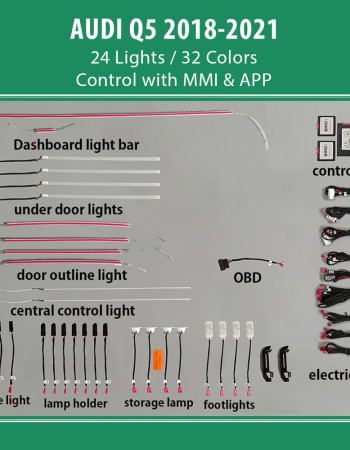 DIQ AMBIENT AUDI Q5 (FY) (Digital iQ Ambient Light for Audi Q5 mod. 2017-2024 with 24 Lights)