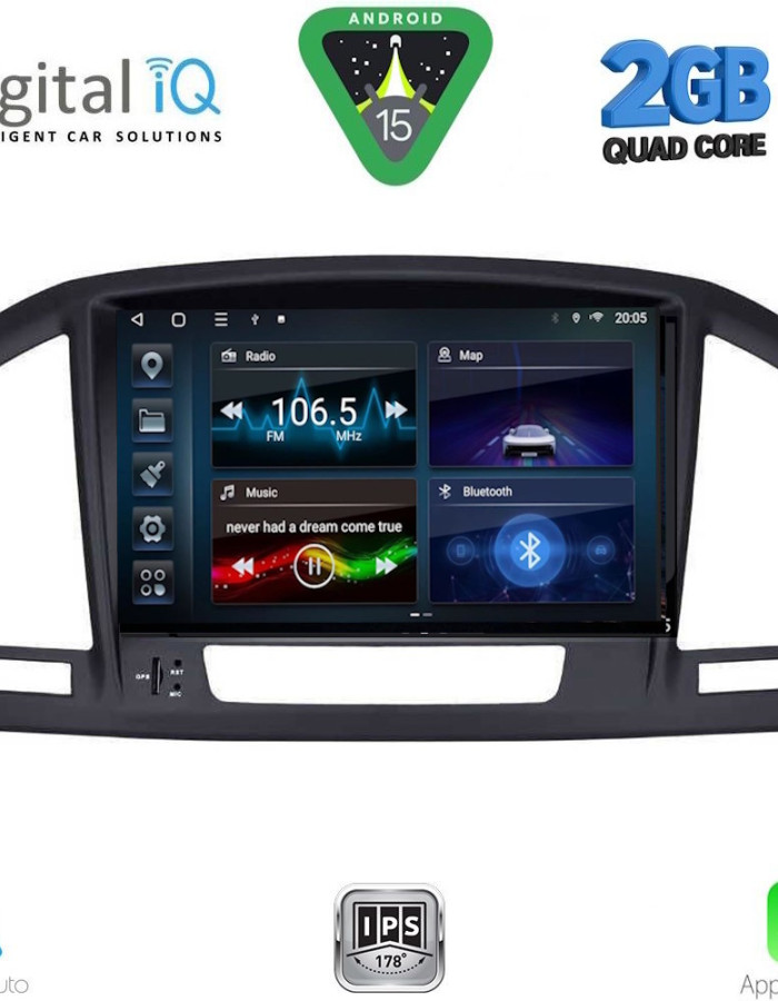 DIGITAL IQ BLD 214BL_CPA (8" DECK) MULTIMEDIA SYSTEM for OPEL INSIGNIA mod. 2008-2013