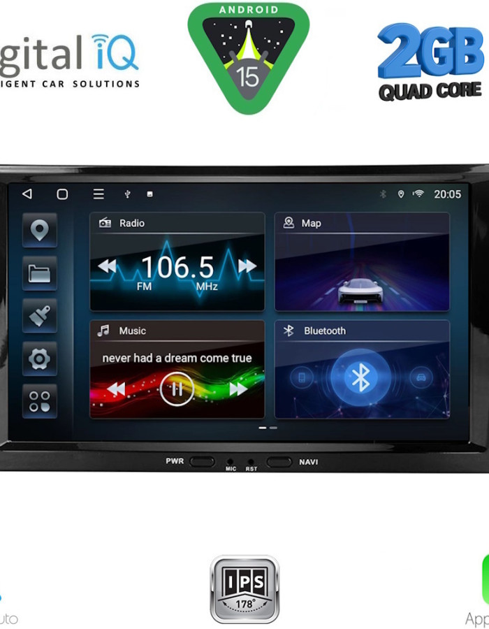 DIGITAL IQ BLD 218BL_CPA (8" DECK) MULTIMEDIA SYSTEM for OPEL ALL mod. 2003-2014 (BLACK)
