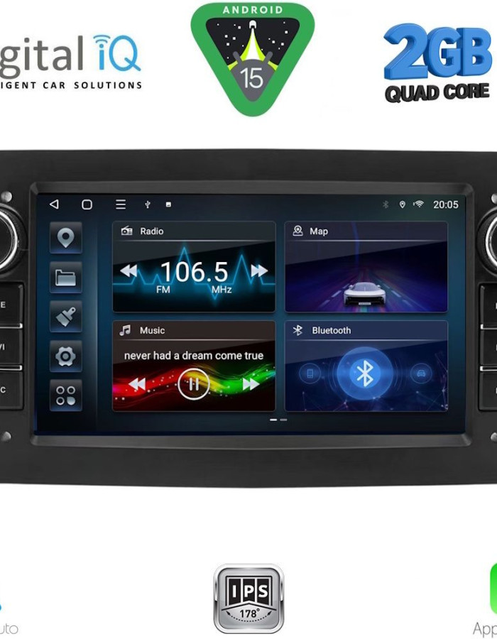 DIGITAL IQ BLD 219BL_CPA (7" DECK) MULTIMEDIA SYSTEM for OPEL ALL mod. 2003-2014 (GLOSS BLACK)