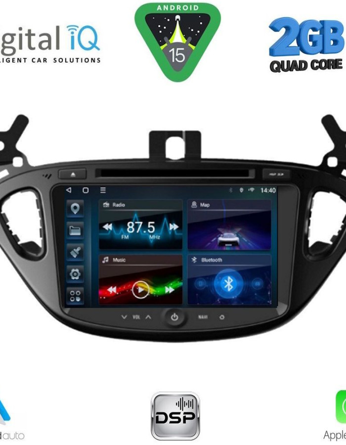 DIGITAL IQ BLD 221_CPA (8" DECK) MULTIMEDIA SYSTEM for OPEL ADAM – CORSA E mod. 2014-2021