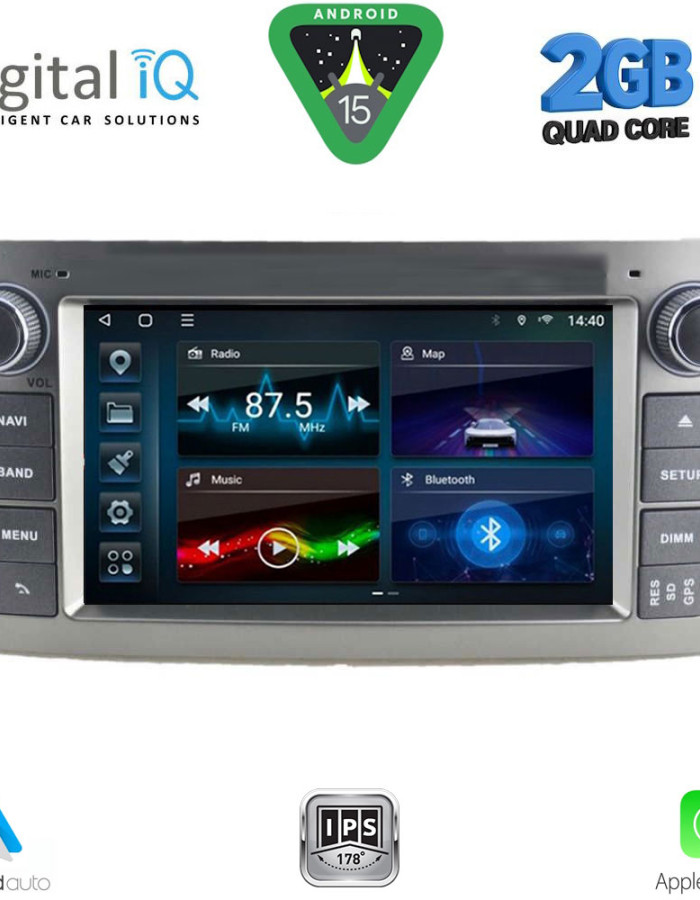 DIGITAL IQ BLD 225SL_CPA (7" DECK) MULTIMEDIA OEM for TOYOTA AVENSIS (T25) mod. 2003-2009 (SILVER)