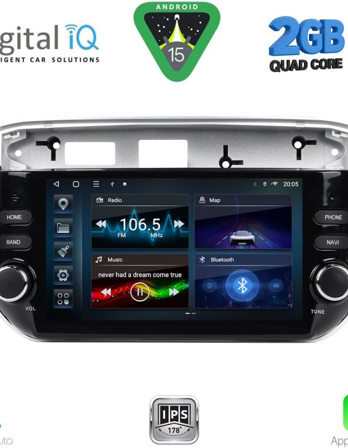 DIGITAL IQ BLD 264_CPA (7" DECK) MULTIMEDIA SYSTEM for FIAT GRANDE PUNTO mod. 2012-2018 – EVO mod. 2009-2018