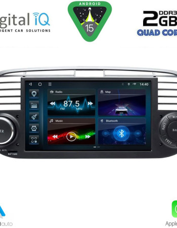DIGITAL IQ BLD 265BL_CPA (7" DECK) MULTIMEDIA SYSTEM for FIAT 500 mod. 2007-2015 (BLACK)
