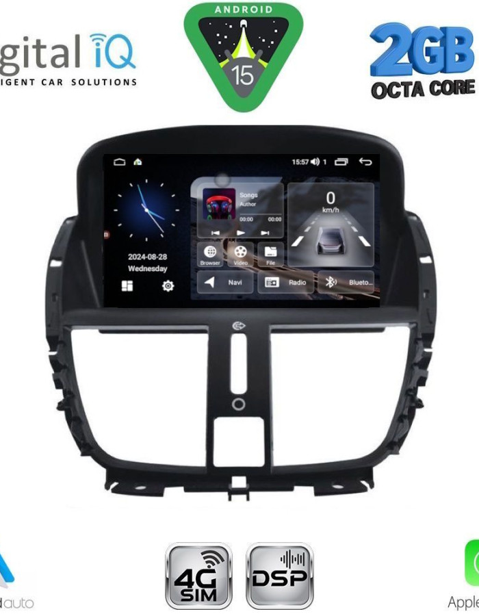 DIGITAL IQ BLF 307_CPA (7" DECK) MULTIMEDIA OEM for PEUGEOT 207 mod. 2007-2017