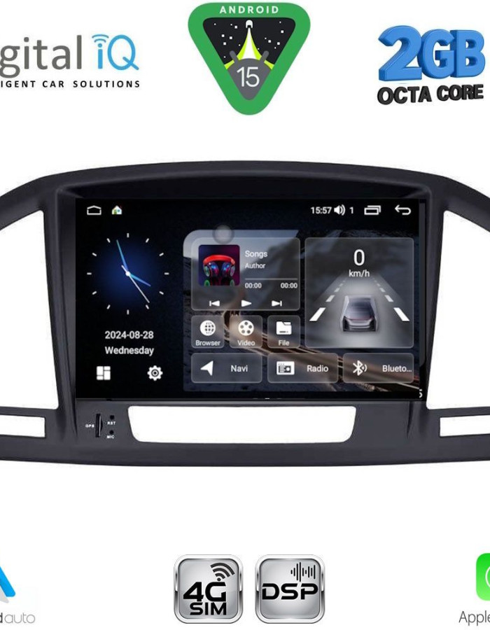 DIGITAL IQ BLF 314BL_CPA (8" DECK) MULTIMEDIA SYSTEM for OPEL INSIGNIA mod. 2008-2013 (BLACK)