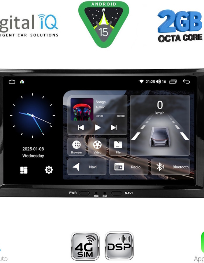 DIGITAL IQ BLF 318BL_CPA (8" DECK) MULTIMEDIA SYSTEM for OPEL ALL mod. 2004-2014 (BLACK)