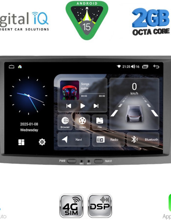 DIGITAL IQ BLF 318GR_CPA (8" DECK) MULTIMEDIA SYSTEM for OPEL ALL mod. 2004-2014 (GREY)