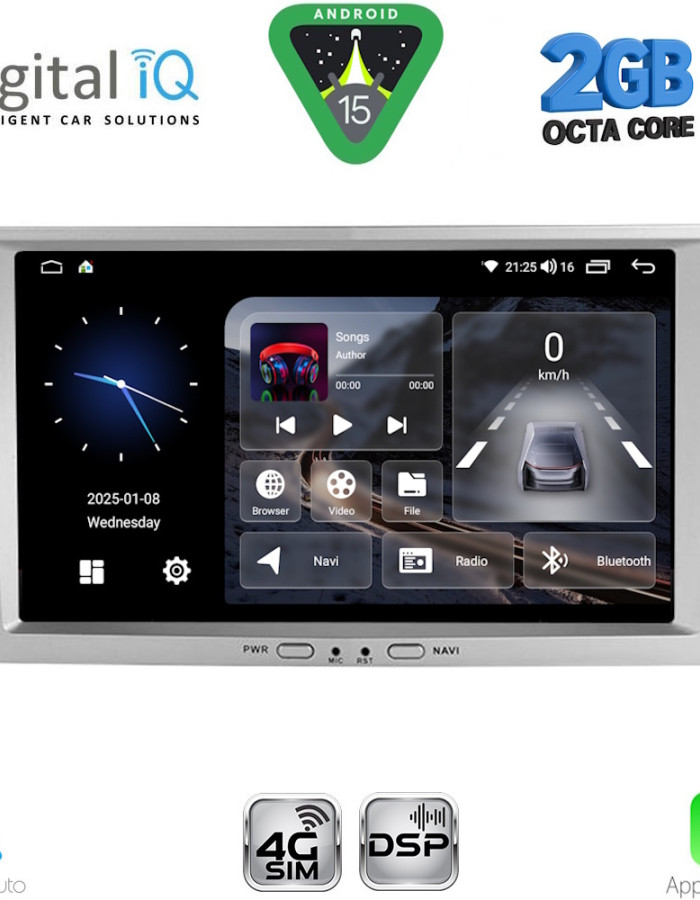 DIGITAL IQ BLF 318SL_CPA (8" DECK) MULTIMEDIA SYSTEM for OPEL ALL mod. 2004-2014 (SILVER)