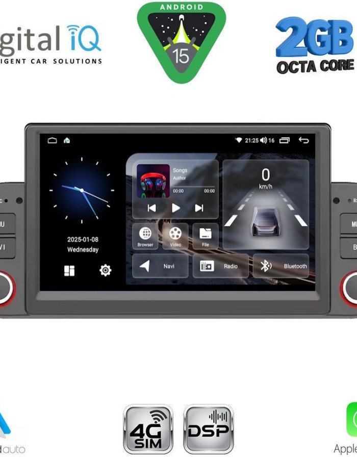 DIGITAL IQ BLF 322_CPA (7" DECK) MULTIMEDIA SYSTEM for FIAT PANDA mod. 2012-2021