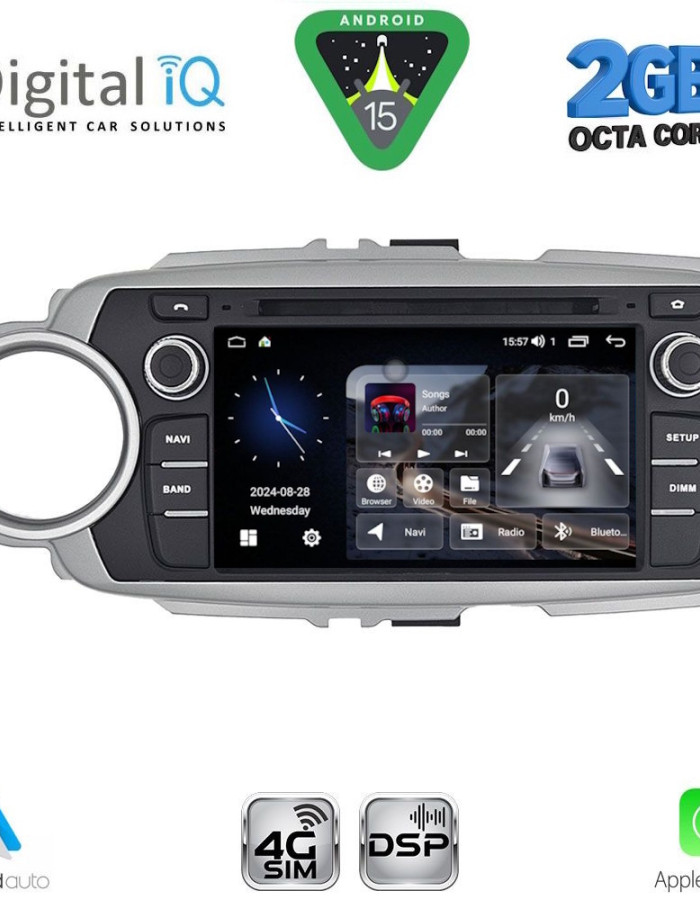 DIGITAL IQ BLF 330_CPA (7" DECK) MULTIMEDIA SYSTEM for TOYOTA YARIS mod. 2011-2020