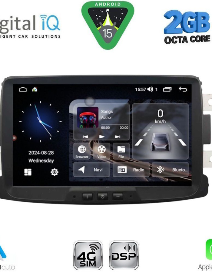 DIGITAL IQ BLF 333_CPA (8” DECK) MULTIMEDIA SYSTEM for DACIA mod. 2012-2019 - RN CAPTURE mod. 2013-2021