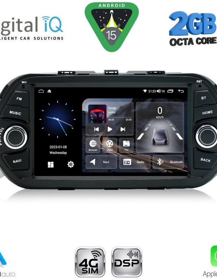 DIGITAL IQ BLF 355_CPA (7" DECK) MULTIMEDIA OEM for FIAT TIPO mod. 2015-2023