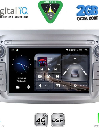 DIGITAL IQ BLF 357SL_CPA (7" DECK) MULTIMEDIA SYSTEM for ALFA ROMEO MITO mod. 2008-2018 (SILVER)
