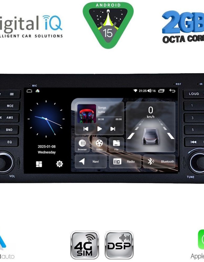 DIGITAL IQ BLF 385_CPA (7" DECK) MULTIMEDIA SYSTEM for BMW S.5-X5 (E38-39-53) mod. 1998-2005