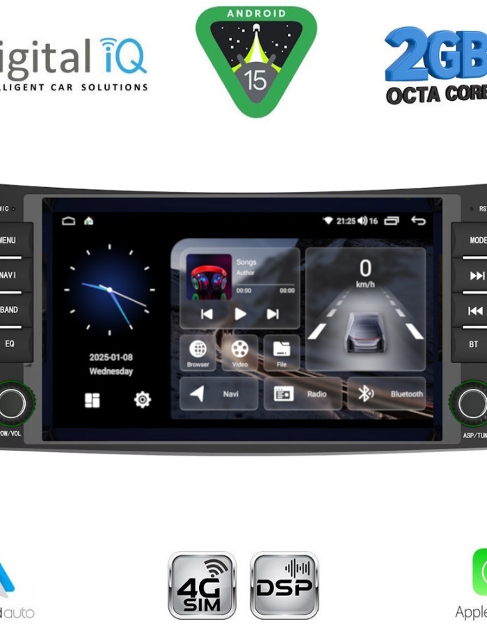 DIGITAL IQ BLF 390_CPA (8" DECK) MULTIMEDIA SYSTEM for MERCEDES E (W211) – CLS (W219) mod. 2003-2009