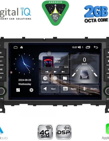 DIGITAL IQ BLF 393_CPA (8" DECK) MULTIMEDIA SYSTEM for MERCEDES C W203 – CLK W209 mod. 2004-2008