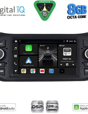 DIGITAL IQ BXF 792_CPAA (7" DVD) MULTIMEDIA SYSTEM for CT NEMO – FT FIORINO-QUBO – PG BIPPER mod. 2008-2018
