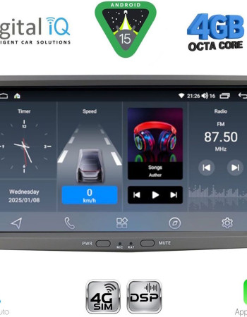 DIGITAL IQ BLG 418GR_CPA (8" DECK) MULTIMEDIA SYSTEM for OPEL ALL mod. 2004-2014 (GREY)
