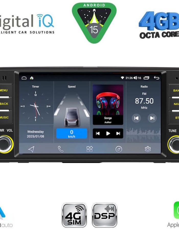 DIGITAL IQ BLG 424_CPA (7” DECK) MULTIMEDIA SYSTEM for JEEP ALL mod. 2005-2018