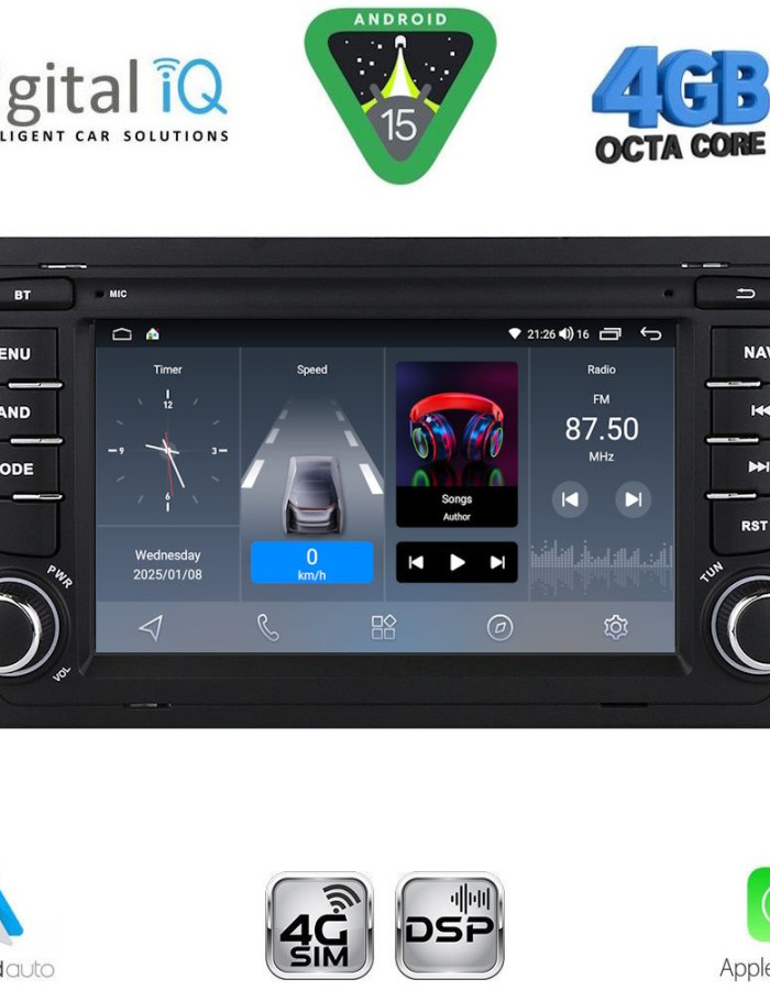 DIGITAL IQ BLG 450_CPA (7″ DECK) MULTIMEDIA OEM for AUDI A4 mod. 2002-2008