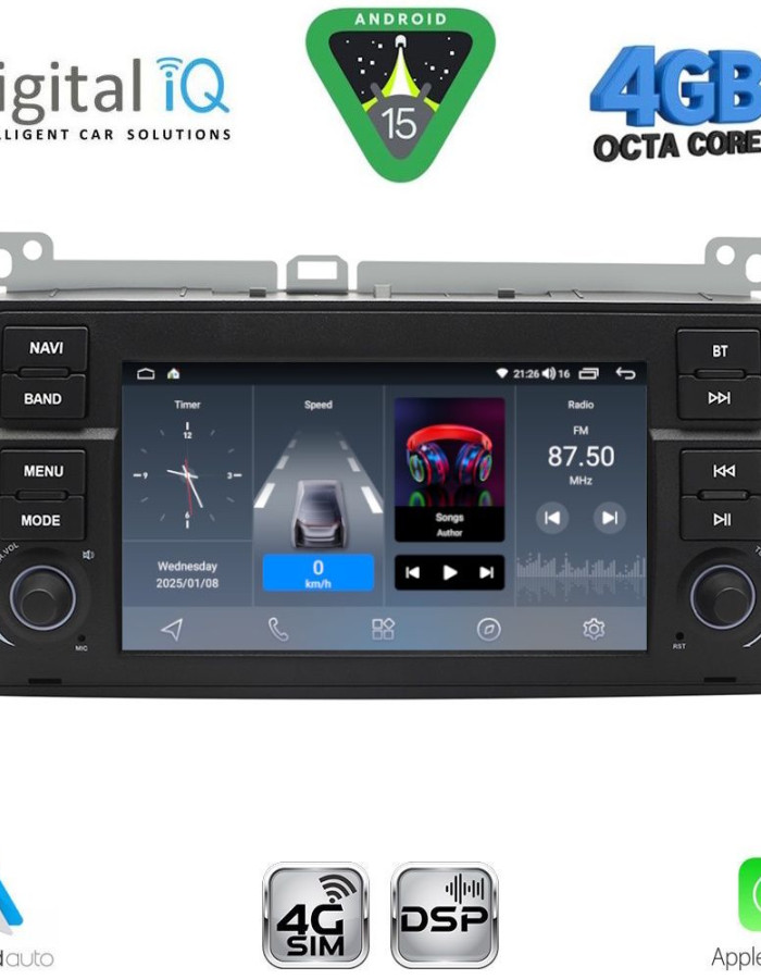 DIGITAL IQ BLG 452_CPA (7" DECK) MULTIMEDIA SYSTEM for BMW S.3 (E46) mod. 1998-2005