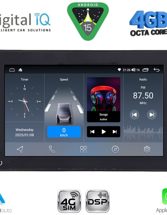 DIGITAL IQ BLG 459_CPA (7" DECK) MULTIMEDIA SYSTEM for ALFA ROMEO 159 – SPIDER – BRERA mod. 2004-2012