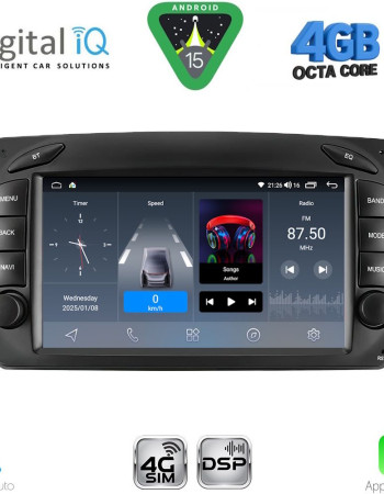 DIGITAL IQ BLG 471_CPA (7" DECK) MULTIMEDIA SYSTEM for MERCEDES C (W203) - CLK (W209) mod. 1999-2004
