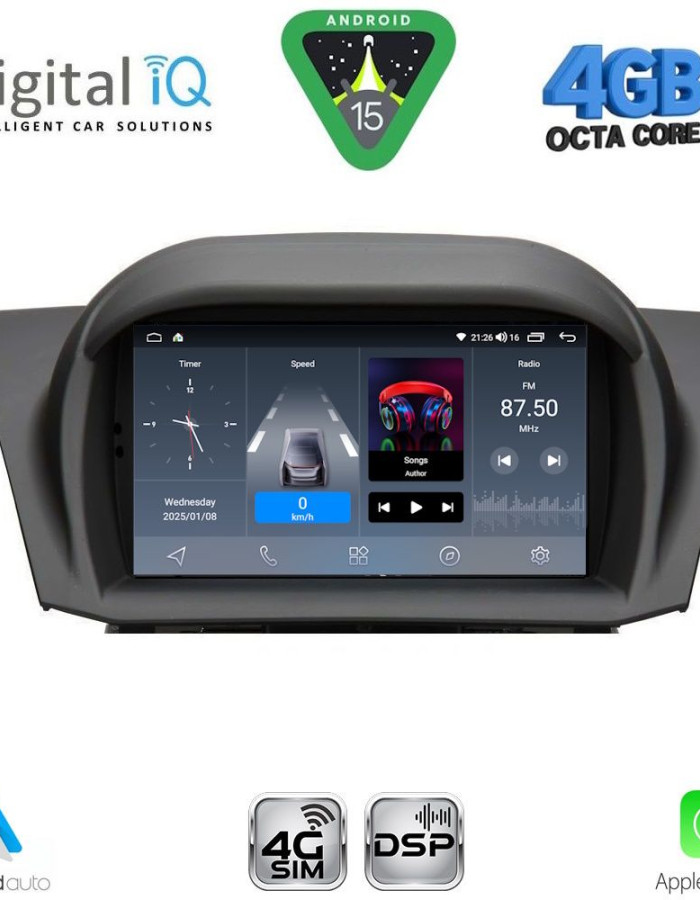 DIGITAL IQ BLG 475_CPA (7″ DECK) MULTIMEDIA OEM for FORD FIESTA mod. 2008-2017