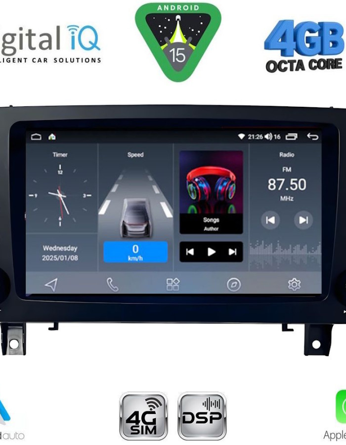 DIGITAL IQ BLG 496_CPA (8" DECK) MULTIMEDIA SYSTEM for MERCEDES SLK (R171) mod. 2004-2010