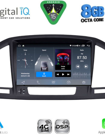 DIGITAL IQ BLM 714BL_CPA (8" DECK) MULTIMEDIA SYSTEM for OPEL INSIGNIA mod. 2008-2013 (BLACK)