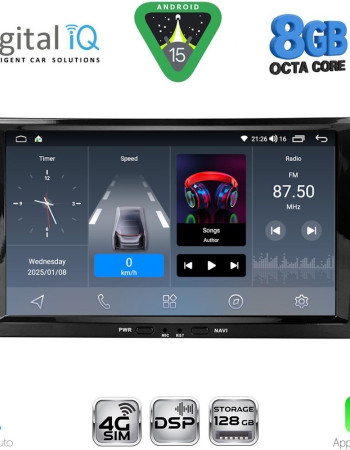 DIGITAL IQ BLM 718BL_CPA (8" DECK) MULTIMEDIA SYSTEM for OPEL ALL mod. 2004-2014 (BLACK)