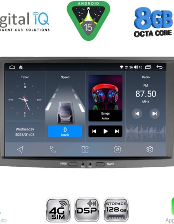 DIGITAL IQ BLM 718GR_CPA (8" DECK) MULTIMEDIA SYSTEM for OPEL ALL mod. 2004-2014 (GRAY)