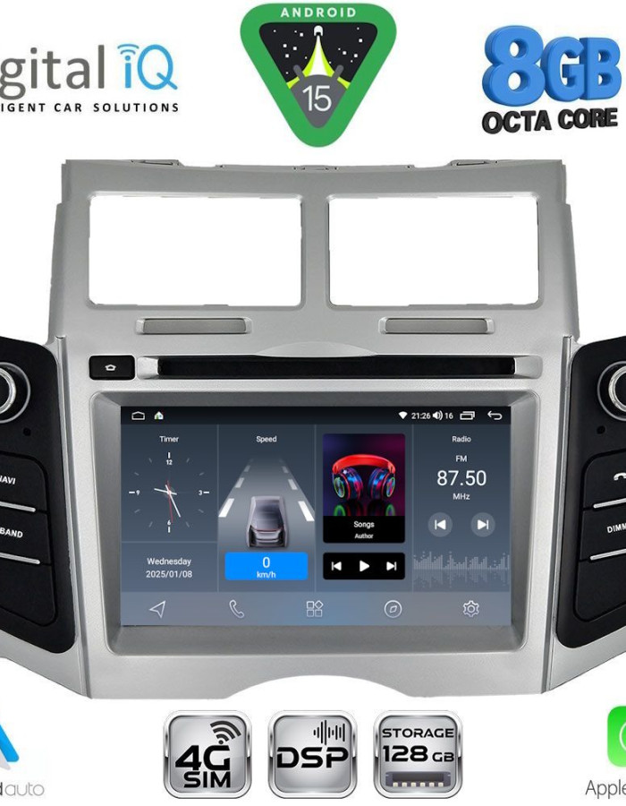 DIGITAL IQ BLM 729_CPA (7" DECK) MULTIMEDIA OEM for TOYOTA YARIS mod. 2006-2011