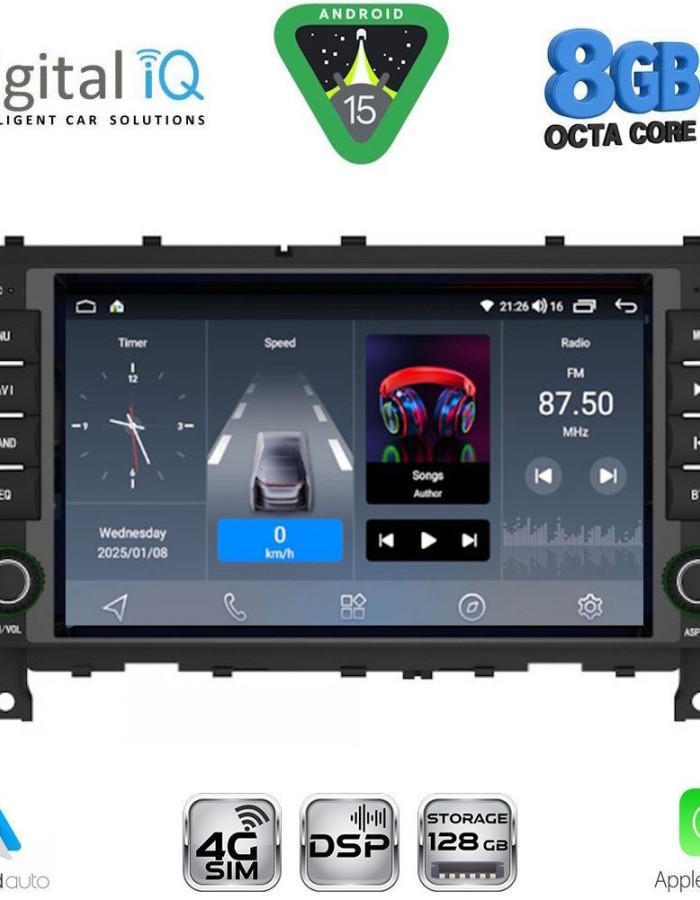 DIGITAL IQ BLM 793_CPA (7" DECK) MULTIMEDIA OEM for MERCEDES C W203 – CLK W209 mod. 2004-2008