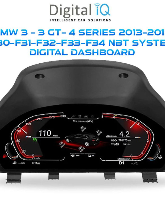 DIGITAL IQ DDD 955_DC (12.3in)  DIGITAL CLUSTER for BMW 3 - 3 GT - 4 Series F30 - F31 - F32 - F33 - F34 mod. 2013-2019