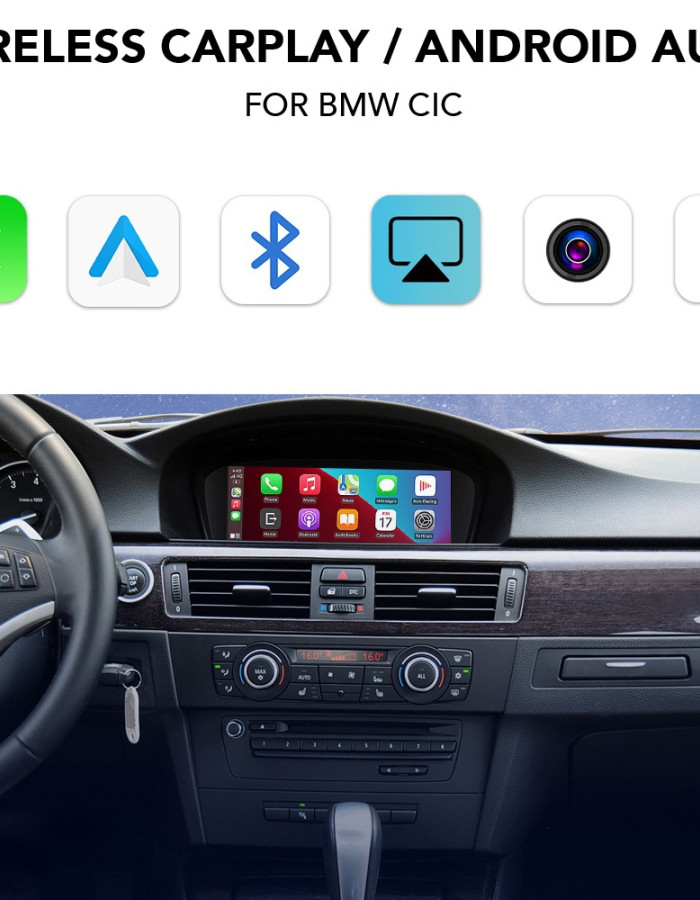 DIGITAL IQ BM 226 CPAA (WIRELESS CARPLAY / ANDROID AUTO BOX for BMW - MINI (CIC system) with FRONT - REAR cameras
