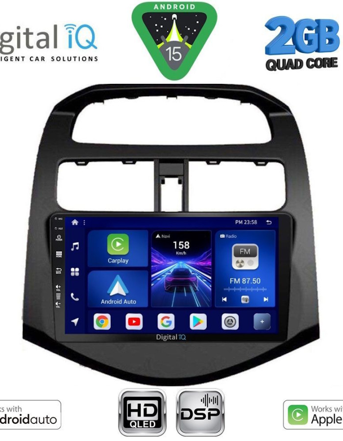 DIGITAL IQ BXC 3078_CPAA (9inc) MULTIMEDIA TABLET for CHEVROLET SPARK mod. 2009-2015