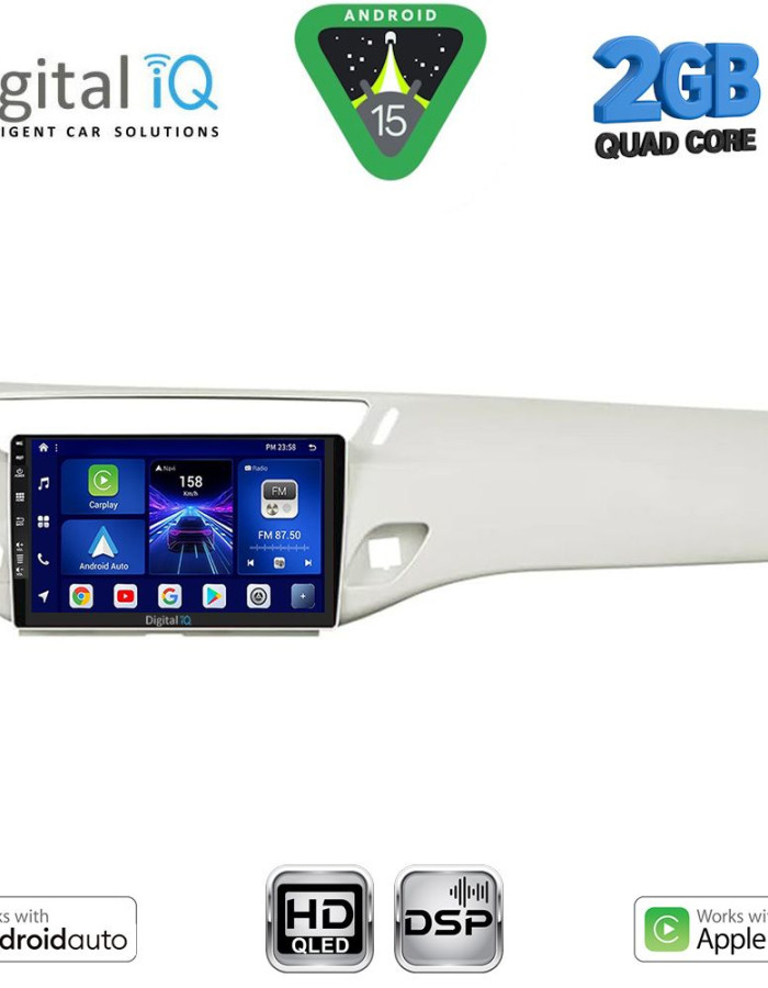 DIGITAL IQ BXC 3092WH_CPAA (9inc) MULTIMEDIA TABLET for CITROEN C3 - DS3 mod. 2009-2016 (WHITE)