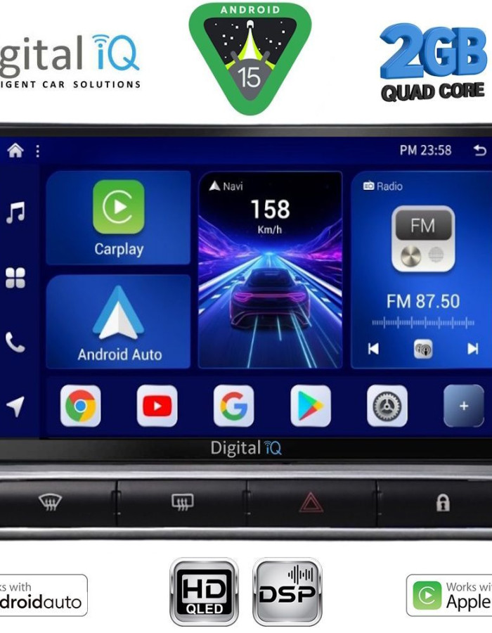 DIGITAL IQ BXC 3093H_CPAA (9inc) MULTIMEDIA TABLET for CITROEN C3 - DS3 mod. 2016-2024 High Version