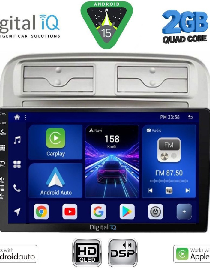 DIGITAL IQ BXC 3128_CPAA (9inc) MULTIMEDIA TABLET for FIAT GRANDE PUNTO mod. 2005-2012