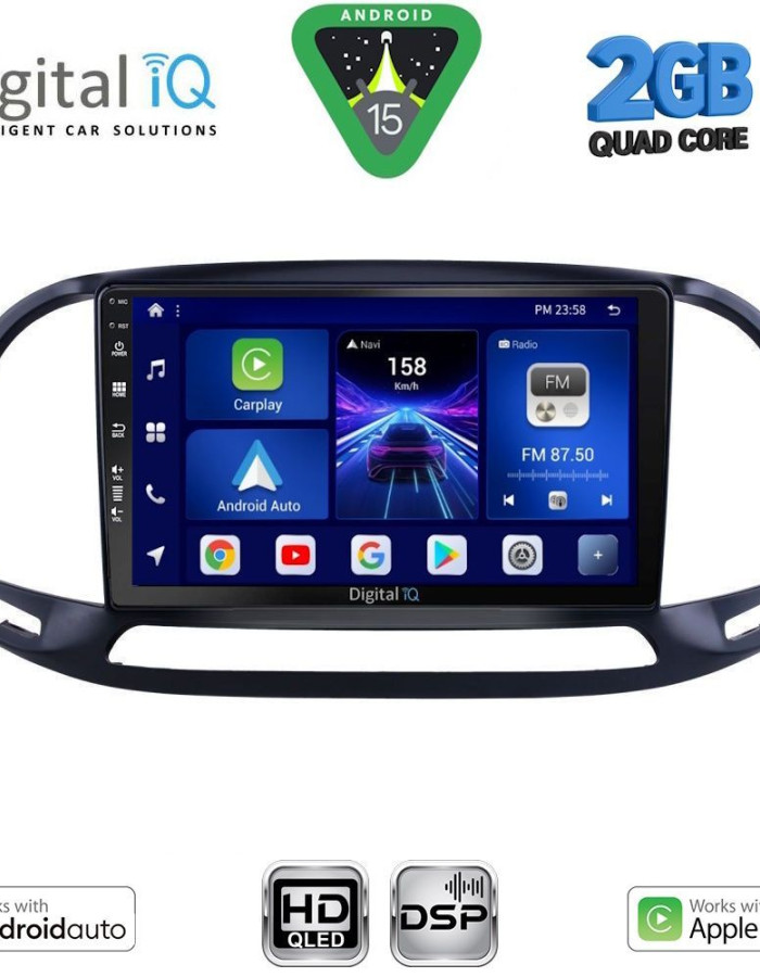 DIGITAL IQ BXC 3138_CPAA (9inc) MULTIMEDIA TABLET for FIAT DOBLO – OPEL COMBO mod. 2015-2018