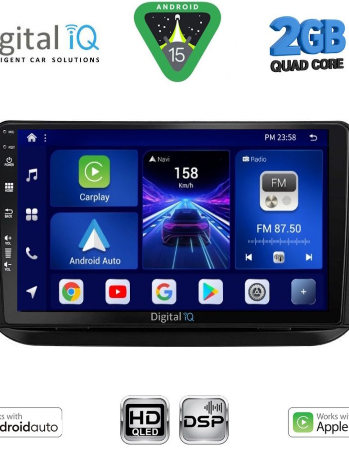DIGITAL IQ BXC 3142_CPAA (9inc) MULTIMEDIA TABLET for CITROEN – FIAT – PEUGEOT mod. 2008-2018
