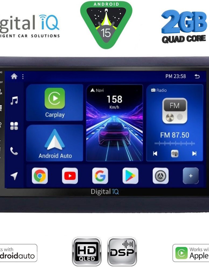 DIGITAL IQ BXC 3145_CPAA (9inc) MULTIMEDIA TABLET for FIAT STILO mod. 2001-2007