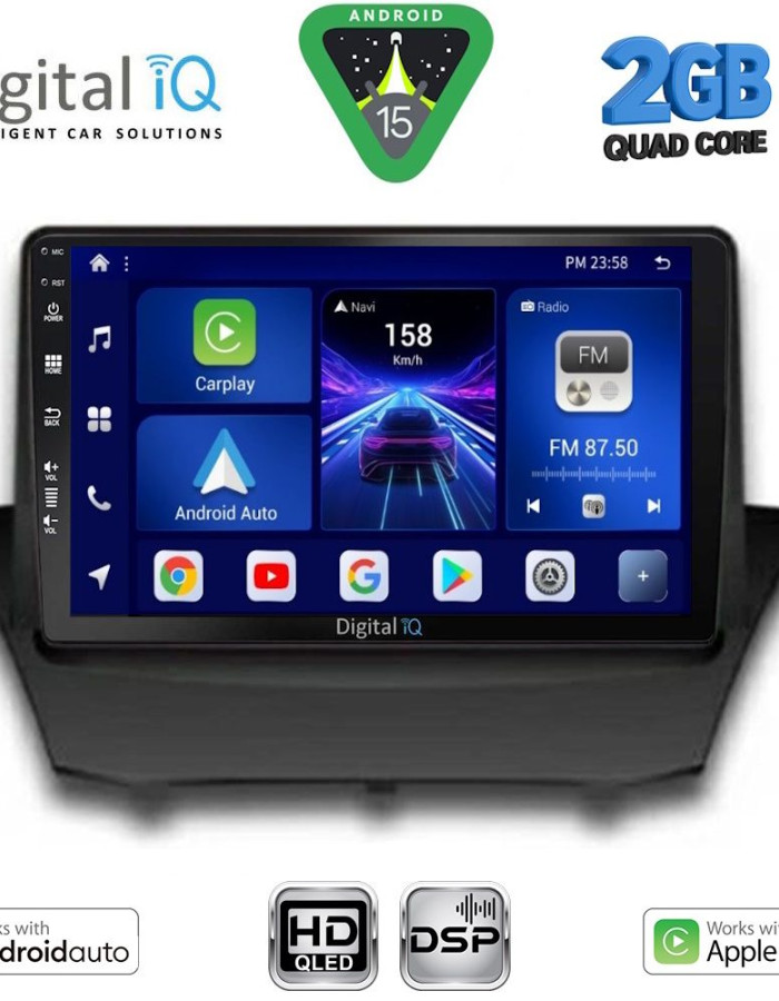 DIGITAL IQ BXC 3154A_CPAA (9inc) MULTIMEDIA TABLET for FORD FIESTA mod. 2008-2017