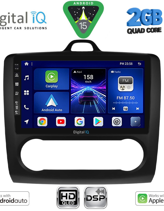 DIGITAL IQ BXC 3156BL_CPAA CLIMA (9inc) MULTIMEDIA TABLET for FORD FOCUS mod. 2005-2012 (BLACK)
